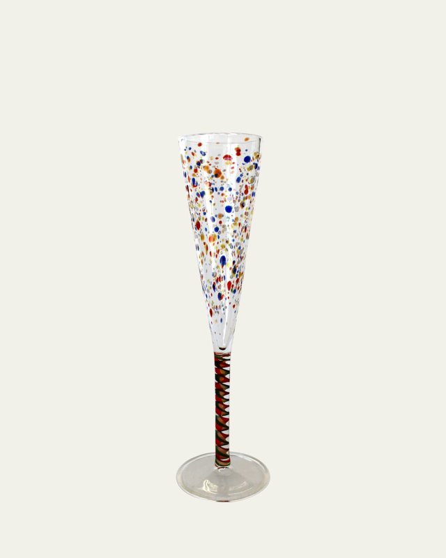 Multicolor Champagne Flute
